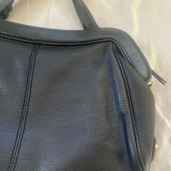 Isabella Fiore Black Leather Purse with Tassel Detail – 13x8.5” - Picture 9 of 9